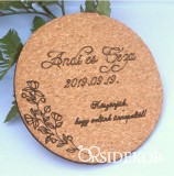 Köszönetajándék parafa - poháralátét