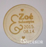 Köszönetajándék poháralátét modern mintával