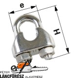 Kötélbilincs nemesacél 10,0 mm V4A DIN 741 1 db, magasság (H) 42,00 mm