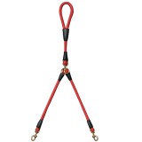 Kötélpóráz dupla elosztóval, 110 cm, piros