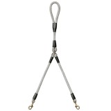 Kötélpóráz dupla elosztóval, 110 cm, szürke