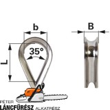 Kötélszív nemesacél 8,0 mm V4A DIN 65457 1 db, hossz (L) 32,00 mm