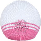 Kötött sapka New Baby virág rózsaszín