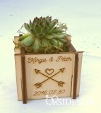 Kövirózsa tartó köszönetajándék