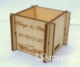 Kövirózsa tartó köszönetajándék szíves indás