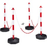 Közlekedési oszlop lánccal 4 db