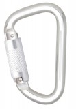 Kratos alumínium karabíner, negyedfordulatos zárral, 21mm nyitótávolsággal