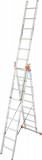 KRAUSE 129673 MONTO Tribilo létrafokos sokcélú létra, háromtagú 3x9 fokos