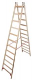 KRAUSE 170149 STABILO két oldalon járható létra, létrafokos, fa 2x12 fokos