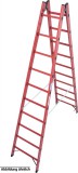 KRAUSE 819758 teljesen műanyag létrafokos két old. járh. állólétra 2x12 fokos