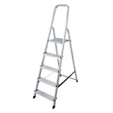Krause Háztartási létra 4+1 fokos fellépővel (alu) 150 kg