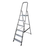 Krause Háztartási létra 5+1 fokos fellépővel (alu) 150 kg