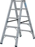Krause Stabilo 2x5 lépcsőfokos létra, két oldalon járható, 225 kg terhelhetőség (135124)