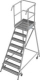 Krause Stabilo egy oldalon járható gurítható dobogó R13 profilrács lépcsőfokokkal, 1x8 (821300)