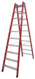 Krause Stabilo műanyag lépcsőfokos két oldalon járható létra, 2x10 (815460)