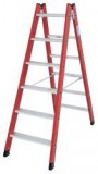 Krause Stabilo műanyag lépcsőfokos két oldalon járható létra, 2x6 (815422)