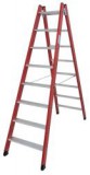 Krause Stabilo műanyag lépcsőfokos két oldalon járható létra, 2x8 (815446)