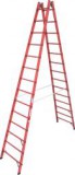 Krause Stabilo műanyag létrafokos két oldalon járható létra, 2x14 (819765)