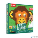 Kreatív foglalkoztató füzet, bélyegzős, TRODAT 'Creativ Pixelstamp', állatok