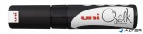 Krétamarker, 8 mm, UNI "PWE-8K", fekete