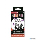 Krétamarker készlet, 1,8-2,5 mm, UNI "PWE-5M","Halloween", 4 különböző szín