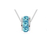 KRISTÁLYGYÖNGY NYAKLÁNCAL -  aquamarine