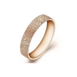 Kristályosan csillogó felületű nemesacél gyűrű, rose gold, 6