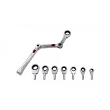 KROFtools Csuklós racsnis csillagkulcs készlet 9 részes, metrikus, 8–19 mm (1130)