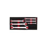 KROFtools Fékcsőkulcs készlet 6–24 mm, féloldalt nyitott fejjel, 6 részes (8517)