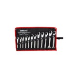 KROFtools Speciális gyűrüs racsnis csillag-villáskulcs készlet 12 részes (120200)