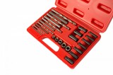KROFtools Törtcsavar kiszedő készlet 25 részes, 5–16 mm csavarokhoz, HSS fúrókkal (0512)