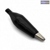 Krokodil csipesz, közepes, fekete