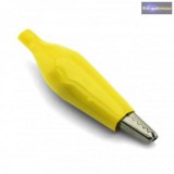 Krokodil csipesz, közepes, sárga