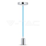 Króm Függeszték Lámpa Kék (V-TAC)