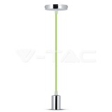 Króm Függeszték Lámpa Zöld (V-TAC)