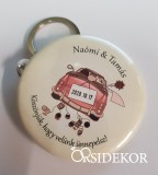 Kulcstartó köszönetajándék egyedi mintával