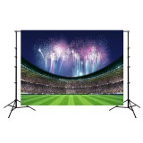 KULPRESS Vinyl háttér fotózáshoz. Futball stadiont ábrázoló stúdió háttér 150cm x 200cm a-2798