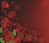 KULPRESS Vinyl háttér fotózáshoz. Szíves-virágos stúdió háttér 150cm x 200cm zzj27