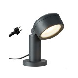 Kültéri Állólámpa, 31,5cm magas, antracit, 3000K/4000K CCT kapcsolóval, 1000 lm, CRI 80, 95°, SLV Eskina 1002906