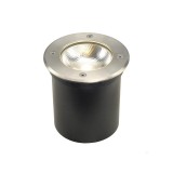 Kültéri Beépíthető lámpa, 12,6cm átmérő, rozsdamentes acél (inox), 3000K melegfehér, 580 lm, CRI 80, 120°, SLV Rocci 227600