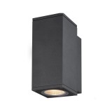 Kültéri Fali lámpa, antracit, 3000K/4000K CCT kapcsolóval, 390 lm, CRI 90, 30°, SLV Enola S 1003416