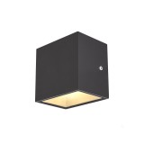 Kültéri Fali lámpa, antracit, 3000K melegfehér, 1120 lm, CRI 80, 105°, SLV Sitra Cube 1002032