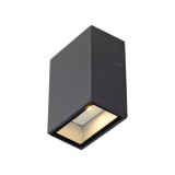 Kültéri Fali lámpa, antracit, 3000K melegfehér, 80 lm, CRI 80, 90°, SLV Quad 1 232465