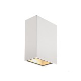 Kültéri Fali lámpa, fehér, 3000K melegfehér, 580 lm, CRI 80, 110°, SLV Quad 2 XL 232441