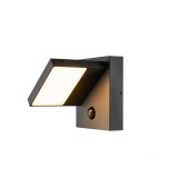 Kültéri Fali lámpa, mozgásérzékelővel, antracit, 3000K/4000K CCT kapcsolóval, 750 lm, CRI 80, SLV Abridor 1002990