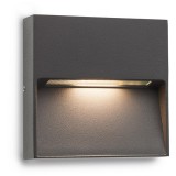 Kültéri Fali lámpa, szürke, 3000K melegfehér, beépített LED, 160 lm, Redo Even 9151