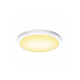 Kültéri Fali/mennyezeti lámpa, 27cm átmérő, fehér, 3000K/4000K CCT kapcsolóval, 960 lm, 120°, SLV Ruba 1005089