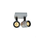 Kültéri Fali/mennyezeti lámpa, dupla, szürke, GU10, SLV Myra 233094