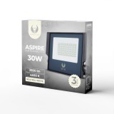 Kültéri LED lámpa, természetes fehér fény, 4500K, 3300lm, 30W, IP66, Forever Light Aspire