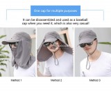 Kültéri napvédő baseball sapka arc- és tarkóvédővel sportoláshoz